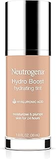 Neutrogena Hydro Boost Hydrating Tint with Hyaluronic Acid, Lightweight Water Gel Formula, Moisturizing, Oil-Free & Non-Comedogenic Liquid Foundation Makeup, 30 Buff Color, 1.0 fl. oz