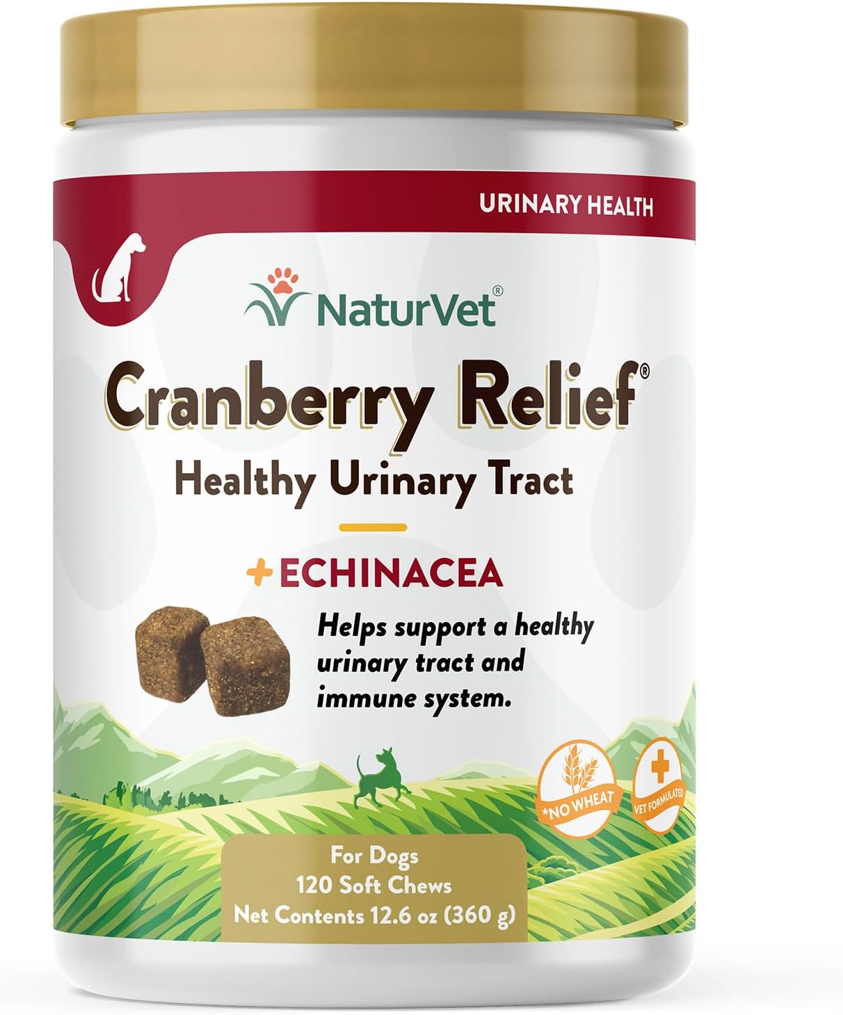 NaturVet – Cranberry Relief Plus Echinacea – Helps Support a Healthy Urinary Tract & Immune System – 120 Soft Chews-0