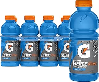 Gatorade Fierce Blue Cherry Thirst Quencher, 20 Fl Oz Bottles, 8 Pack