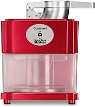 Cuisinart Snow Cone Machine - Makes 5 Icy Cones for Slushies & Frozen Drinks - Includes Reusable & Paper Cones, Red, SCM-10P1