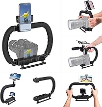 3-Shoe DSLR/Mirrorless/Action Camera Camcorder Phone Stabilizer Expansion Cage Mount Moviemaking Holder Rig YouTube Tiktok Vlogging Video Kit Compatible with GoPro Canon Nikon Sony iPhone Android