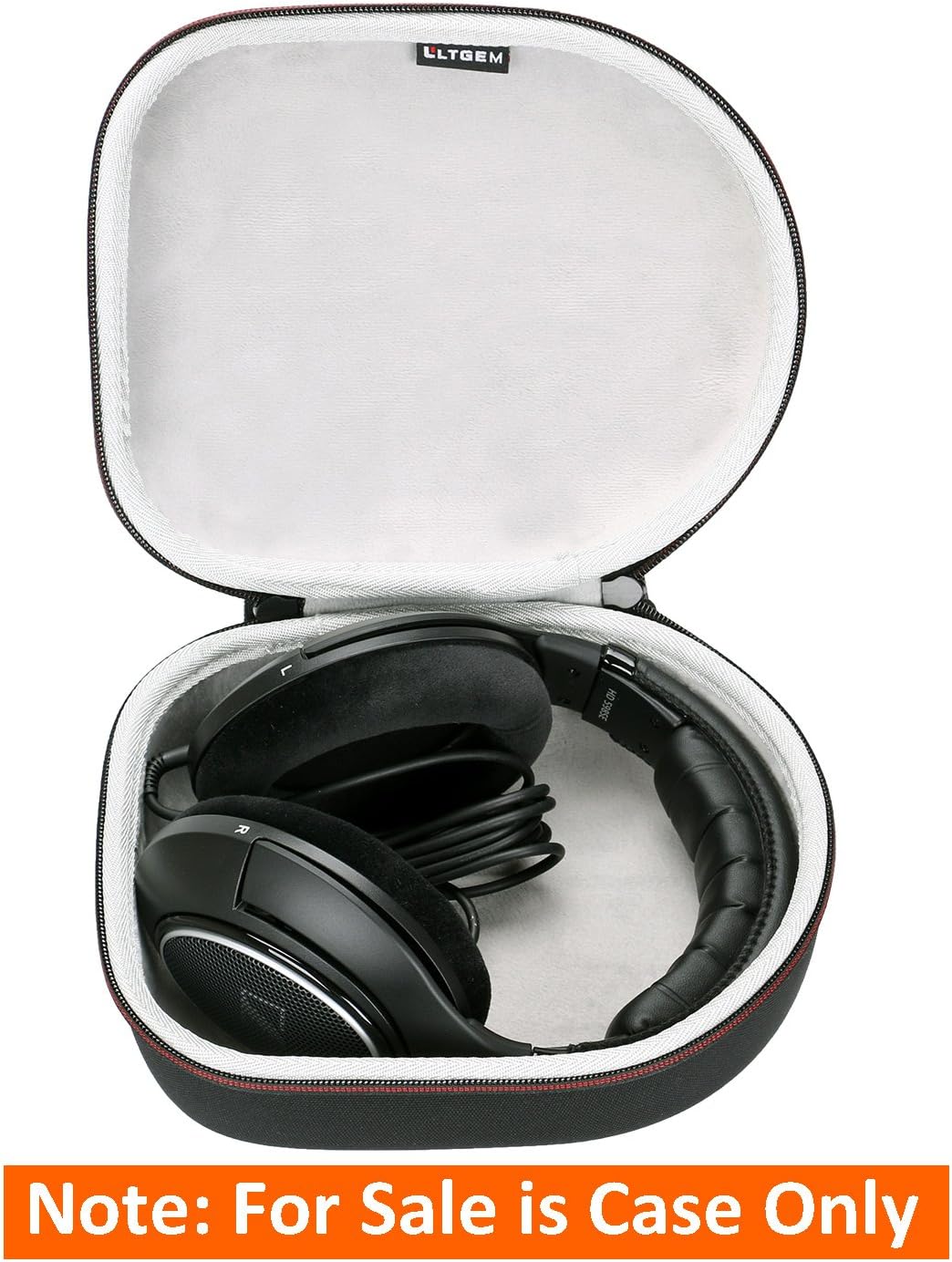 Headphone Case Compatible for Sennheiser Consumer Audio HD 560 S, 599 SE, 280 Pro, Momentum 4, 599, 450BT, ACCENTUM, 600, 569, 660S2 Over-The-Ear Audiophile Headphones, Black+Grey-4