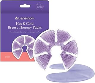 Lansinoh Breast Therapy Packs with Soft Covers, Hot and Cold Breast Pads, Postpartum Relief, Breastfeeding Essentials for Moms, 2 Pack