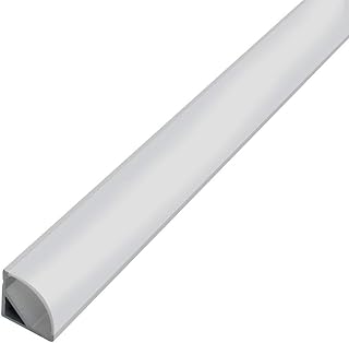 inShareplus 25Pack 6.6FT/2M LED Aluminum Channel System V Shape Track with Oyster White Cover, End Caps and Mounting Clips for 0.48in(12mm) 3528 5050 LED Strip Light Installation