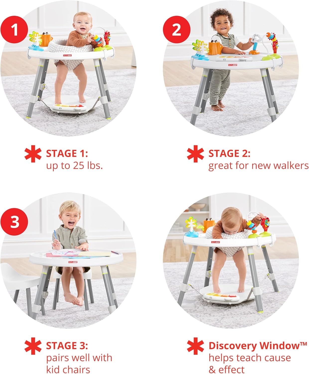 Skip Hop Baby Activity Center: Interactive Play Center with 3-Stage Grow-with-Me Functionality, 4mo+, Explore & More-2