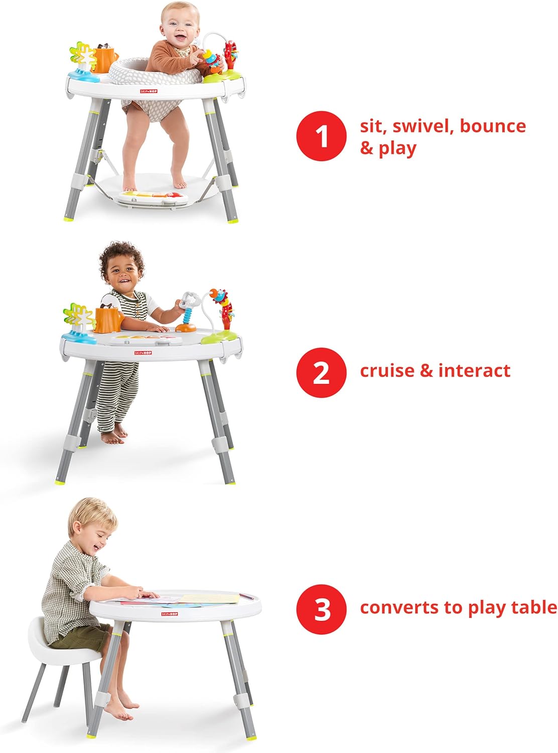 Skip Hop Baby Activity Center: Interactive Play Center with 3-Stage Grow-with-Me Functionality, 4mo+, Explore & More-4