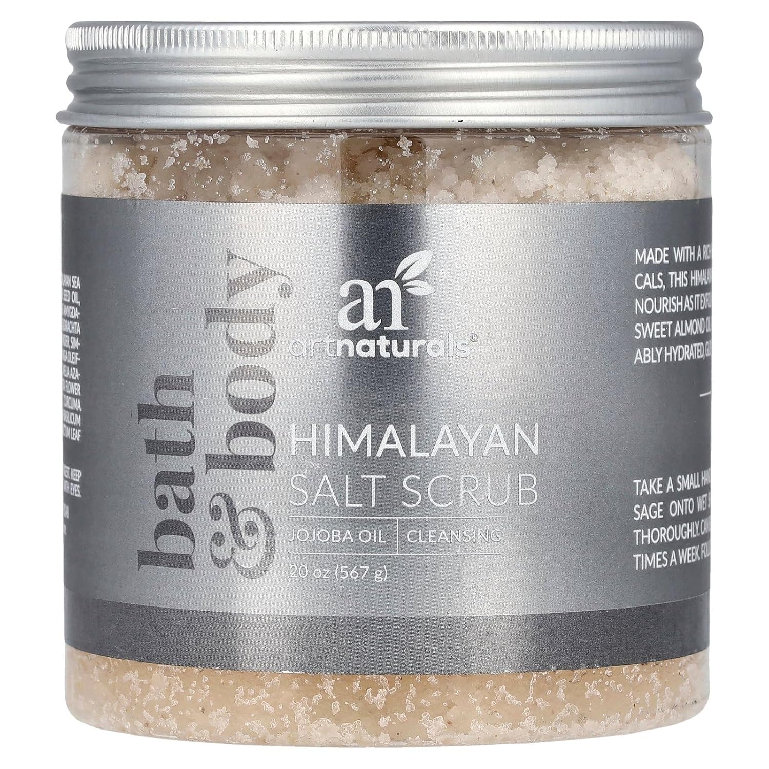 artnaturals Himalayan Body Scrub and Face Scrub - (20 Oz) - Deep Cellulite Cleansing Exfoliator with Sugar, Shea Butter, Exfoliating Himalayan - Natural Pink for Hand, Skin and Facial - Men and Women-0