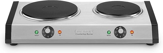 Cuisinart Countertop, Double Burner, Silver