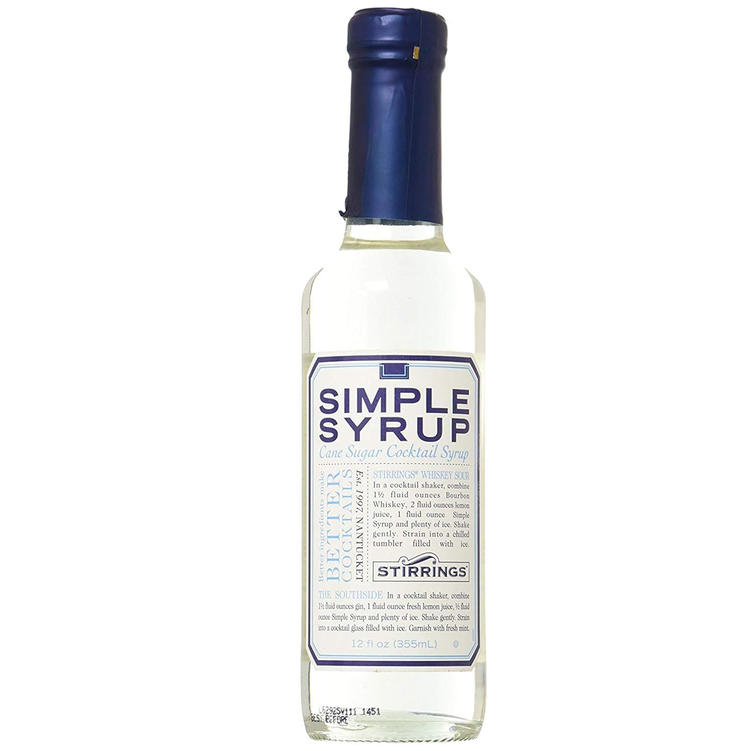 Stirrings Pure Cane Simple Syrup Cocktail Mixer, 12 ounce bottle | Pack of (1) |-0