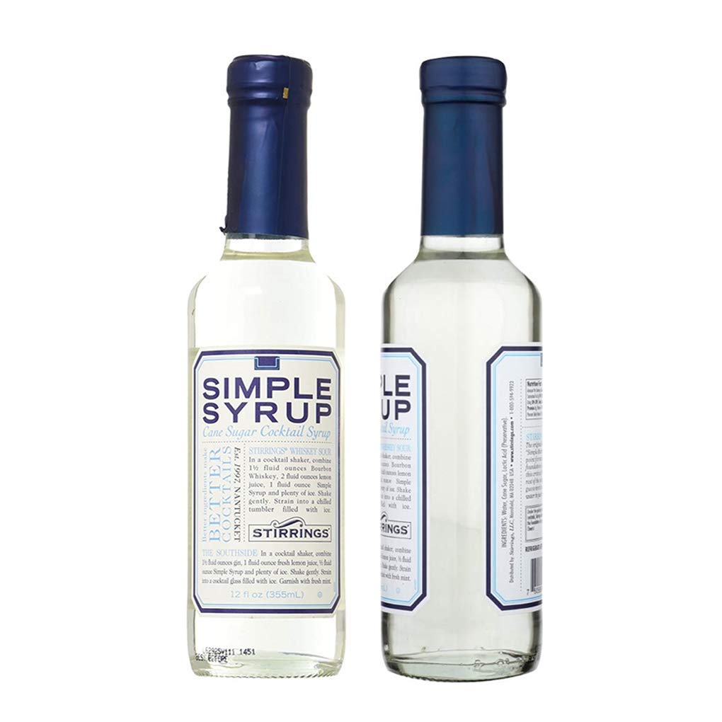 Stirrings Pure Cane Simple Syrup Cocktail Mixer, 12 ounce bottle | Pack of (1) |-2