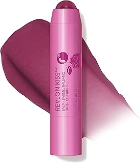 Revlon Lip Balm, Kiss Tinted Lip Balm, Face Makeup with Lasting Hydration, SPF 20, Infused with Natural Fruit Oils, 035 Berry Burst, 0.09 Oz