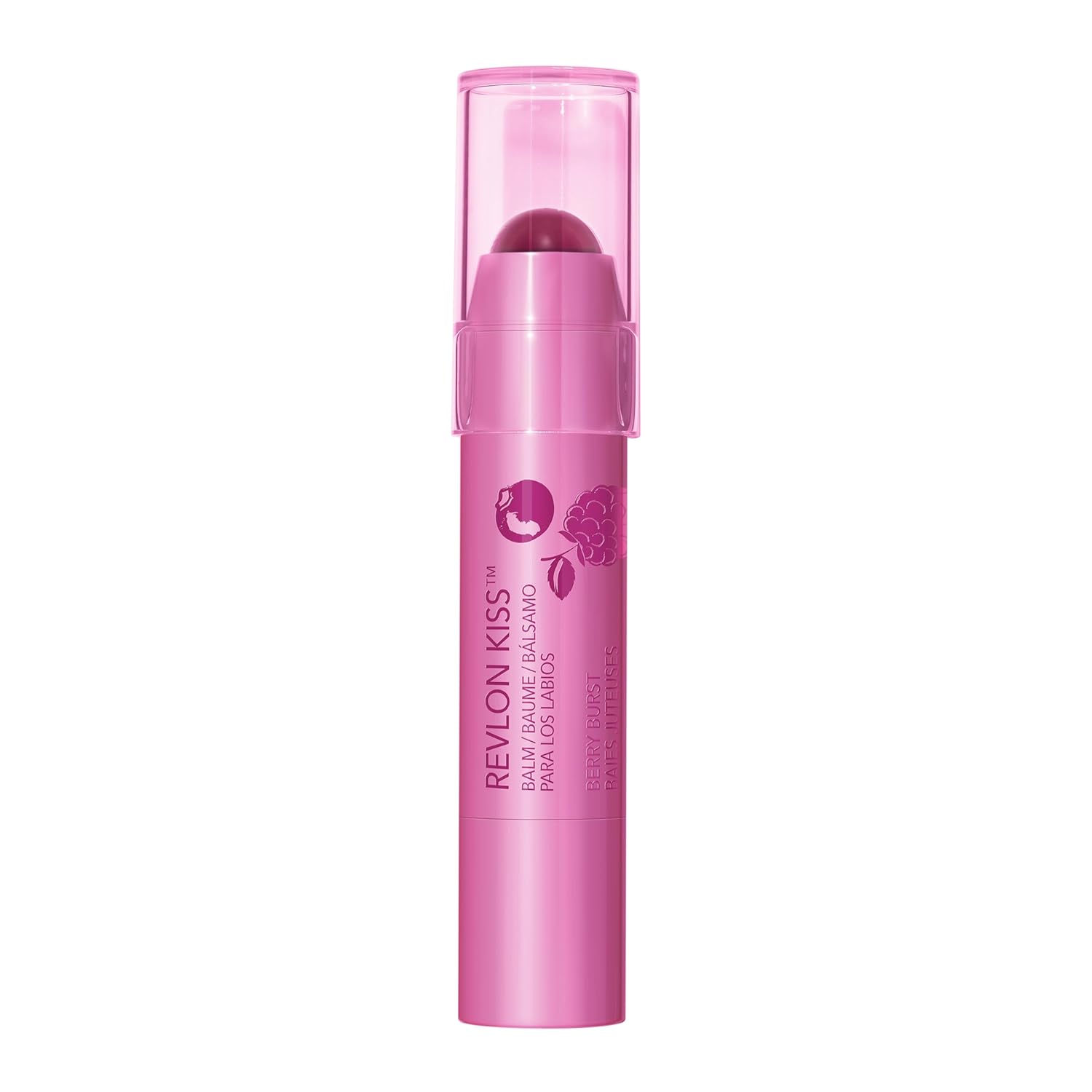 Revlon Lip Balm, Kiss Tinted Lip Balm, Face Makeup with Lasting Hydration, SPF 20, Infused with Natural Fruit Oils, 035 Berry Burst, 0.09 Oz-6