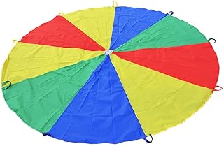 Sonyabecca Parachute for Kids 6' with 9 Handles Game Toy for Kids Play