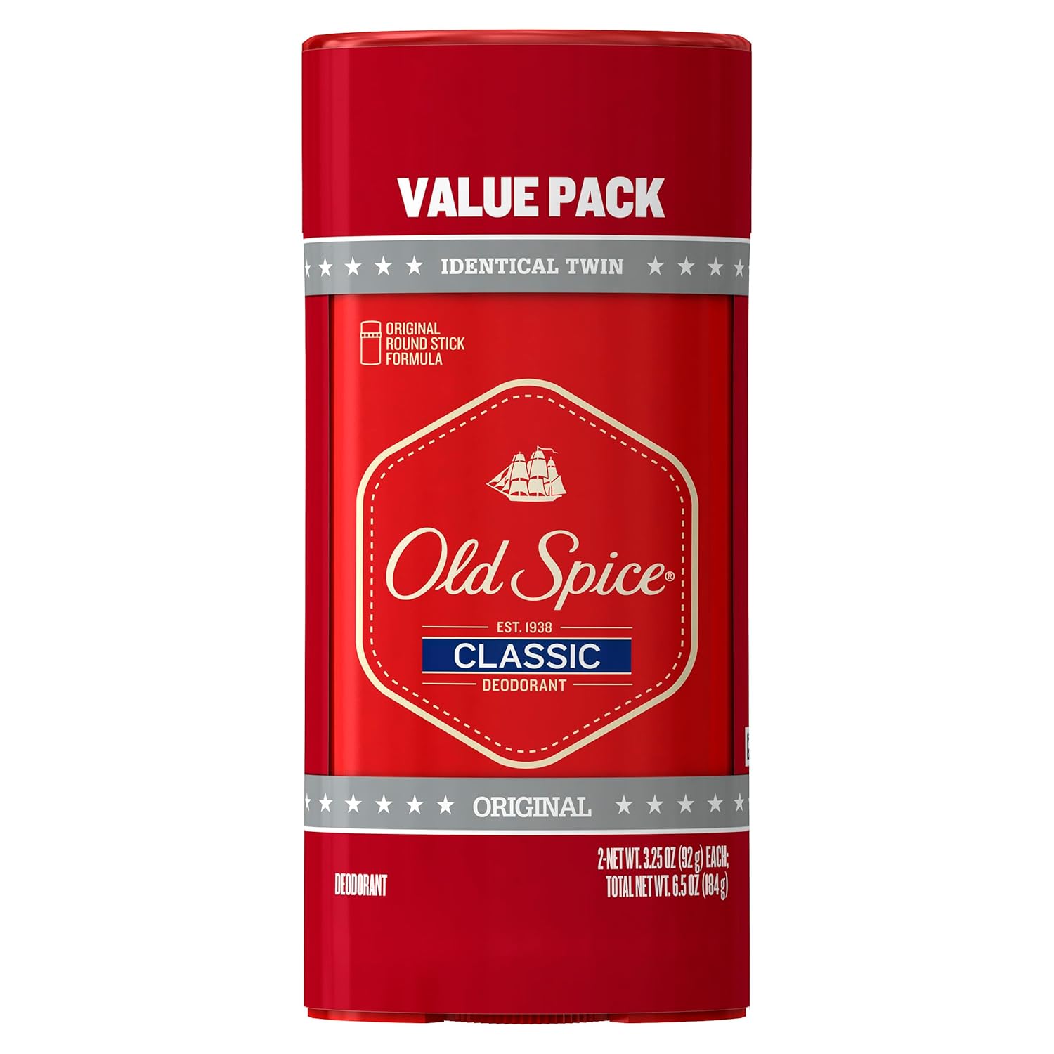 Old Spice Classic Original Scent Deodorant for Men, 3.25 oz (Pack of 2)-0