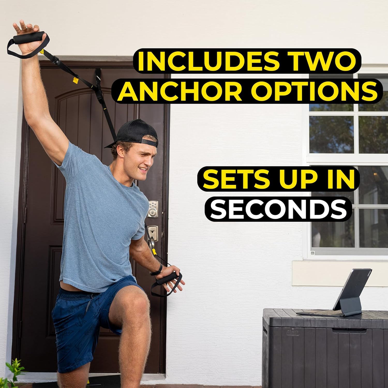 TRX GO Suspension Trainer System, Full-Body Workout for All Levels & Goals, Lightweight & Portable, Fast, Fun & Effective Workouts, Home Gym Equipment or for Outdoor Workouts, Grey-3