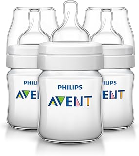 Philips Avent Anti-colic Baby Bottles Clear, 4oz, 3 Piece