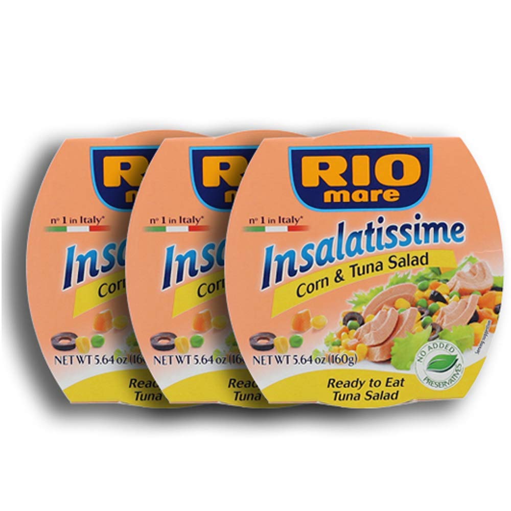 3 RIO MARE INSALATISSIME CANNED TUNA SALAD READY TO EAT 3 x 160 gr.( 480 gr)-0