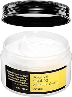 COSRX Snail Mucin 92% Repair Cream, Daily Face Gel Moisturizer for Dry Skin, Acne-prone, Sensitive Skin, Not Tested on Animals, No Parabens, Korean Skincare (3.52 Fl Oz (Pack of 1))