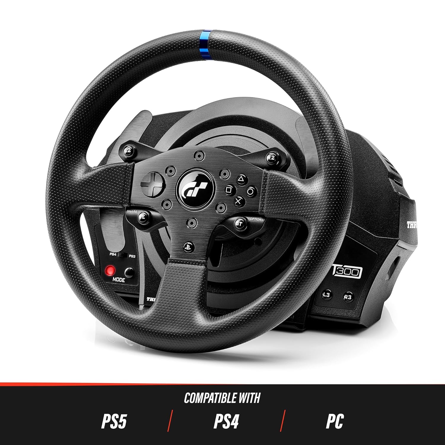 THRUSTMASTER T300RS Force Feedback GT Racing Wheel (compatible w/ PS5, PS5 Pro, PS4 & PC)-1