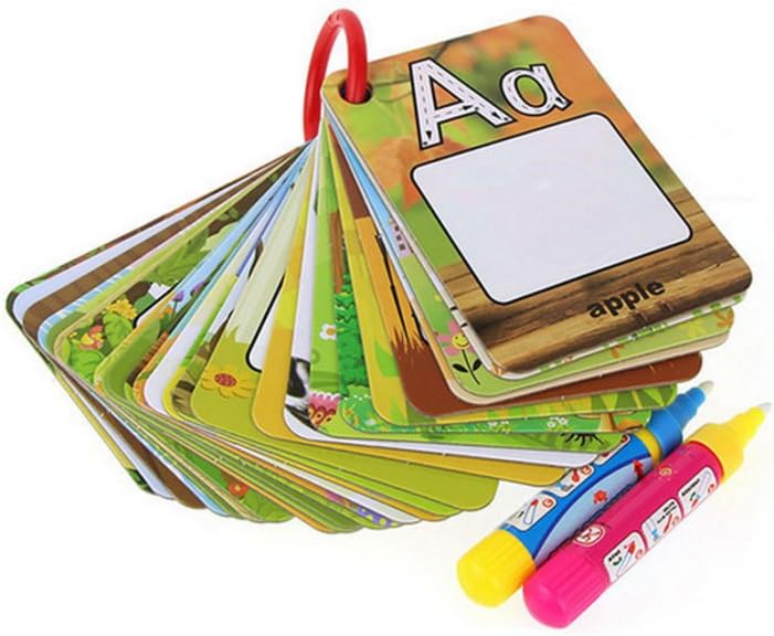 Coolplay A-Z 26 Alphabet Water Cards, Children Drawing Card for Kids Educational Toys for Travel-0