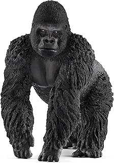 Schleich Wild Life Realistic Male Gorilla Animal Figurine - Authentic Detailed Wild Male Gorilla Toy for Boys and Girls Education Imagination and Play, Highly Durable Gift for Kids Ages 3+