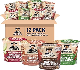 Quaker Instant Oatmeal Express Cups, 4 Flavor Variety Pack, 1.76 Ounce (Pack of 12)