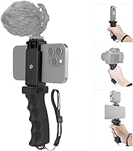 Universal Ergonomic Anti-Fall Mobile Phone Smartphone Handle Stabilizer Mount Rig Portable Selfie Stick Tripod Handheld Vlogging Monopod for 60-85mm Wide iPhone Samsung Android