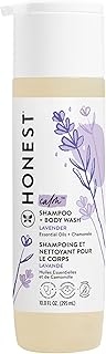 The Honest Company 2-in-1 Cleansing Shampoo + Body Wash | Gentle for Baby | Naturally Derived, Tear-free, Hypoallergenic | Lavender Calm, 10 fl oz