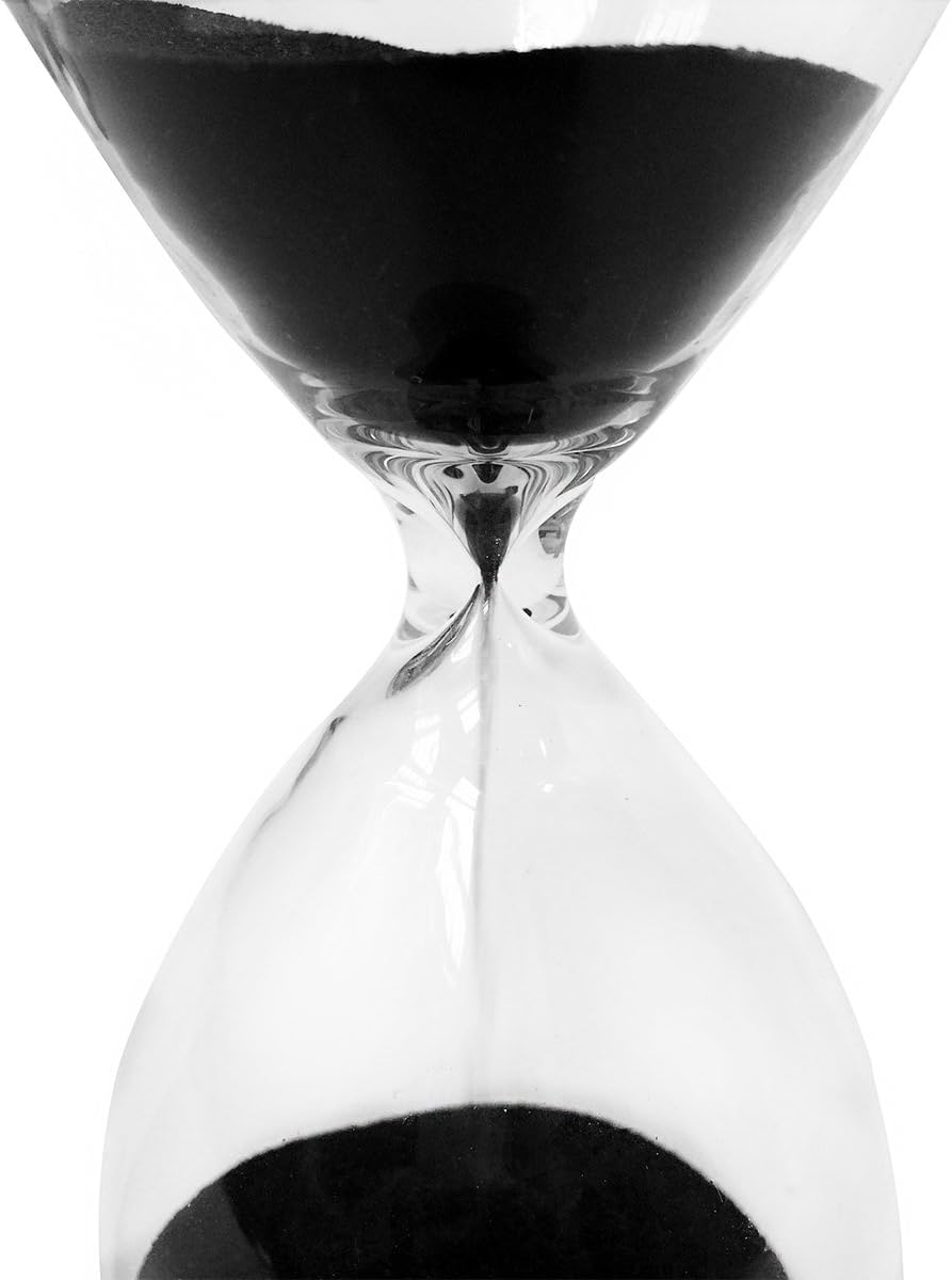 Hourglass, HoveBeaty Hand-Blown Sand Timer Set for Time Management 15 Minutes Durable Glass Construction (15 min, Black)-3