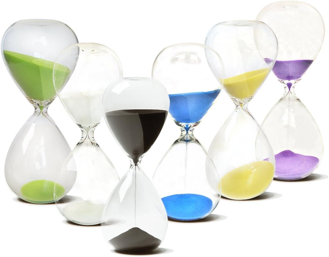 Hourglass, HoveBeaty Hand-Blown Sand Timer Set for Time Management 15 Minutes Durable Glass Construction (15 min, Black)-6