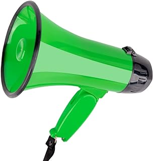 MyMealivos 20 Watt Megaphone Speaker with Built-in Siren Portable Bullhorn 800 Yard Range & 240s Record Bull Horn with Volume Control