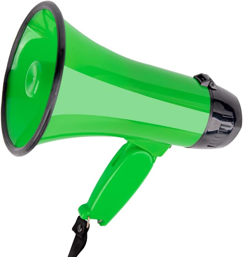 MyMealivos 20 Watt Megaphone Speaker with Built-in Siren Portable Bullhorn 800 Yard Range & 240s Record Bull Horn with Volume Control-0