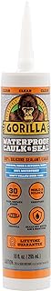 Gorilla 8050002 Clear Silicone Sealant, 1-Pack