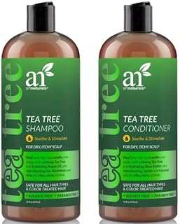 artnaturals Tea Tree Shampoo and Conditioner Set - (2 x 16 Fl Oz / 473ml) – Sulfate Free – Therapeutic Grade Tea Tree Essential Oil - Deep Cleansing for Dandruff, Lice, Dry Scalp and Itchy Hair