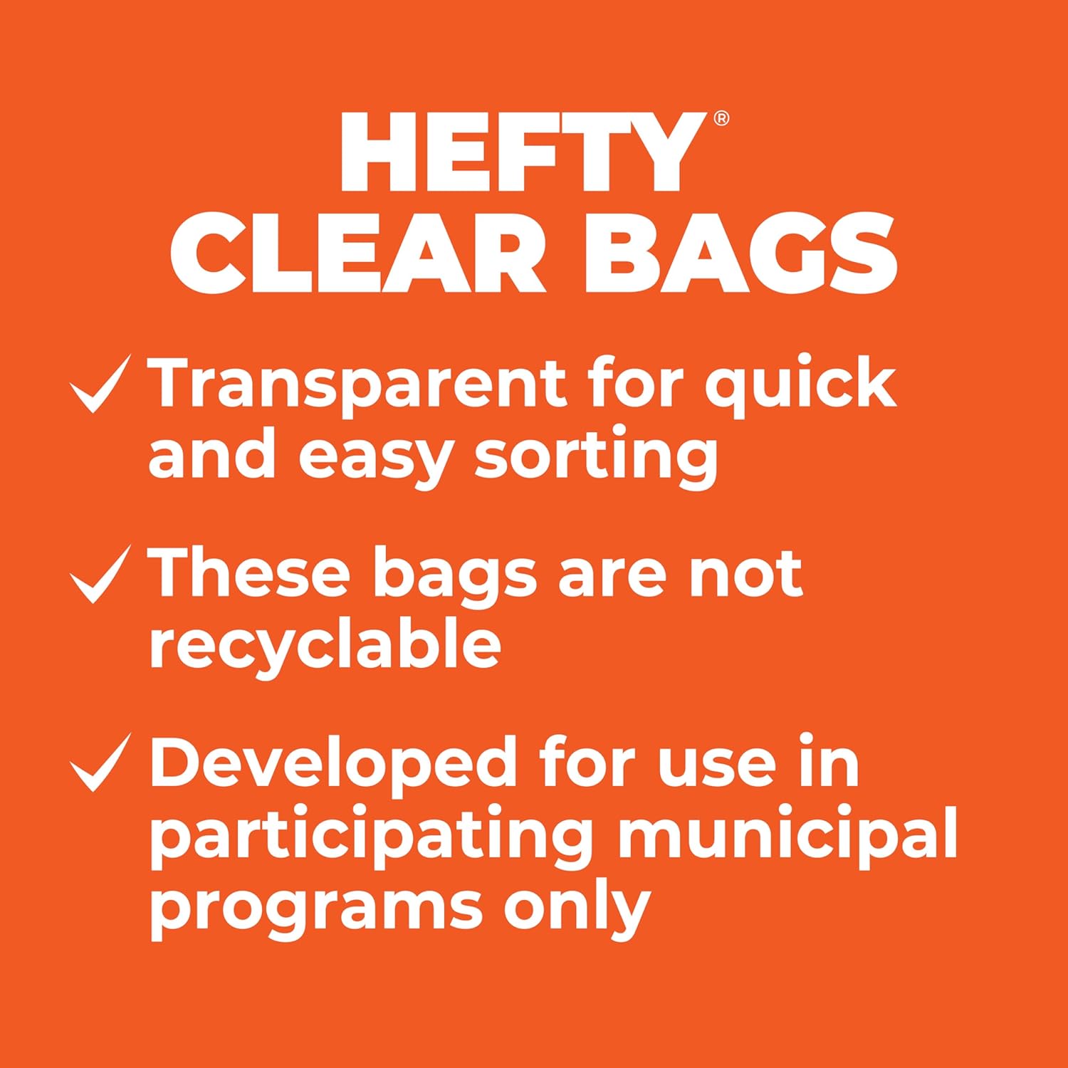 Hefty Clear Trash Bags, Clear, 13 Gallon, 60 Count-2