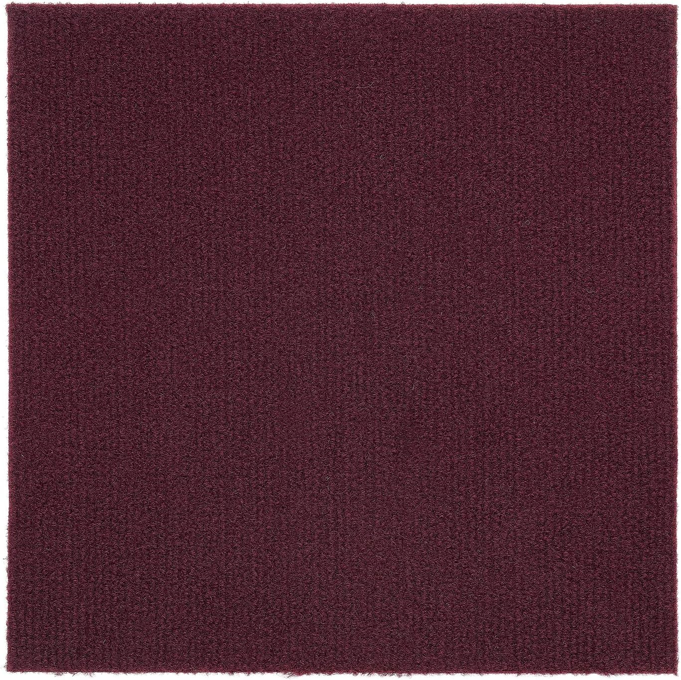 Achim Home Furnishings Nexus Burgundy 12x12 Self Adhesive Carpet Floor Tile - 12 Tiles/12 sq Ft.,NXCRPTBU12-0