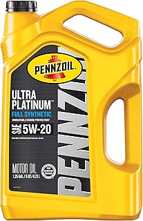 Pennzoil Ultra Platinum Full Synthetic 5W-20 Motor Oil, 5 Quart