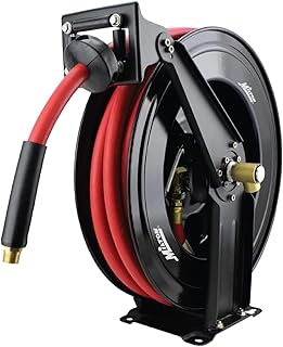 Milton 2780-50D - Steel Dual Arm Auto-Retractable Air Hose Reel, 1/2" x 50 ft. Rubber Hose - 300 Max PSI