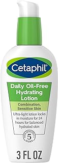 Cetaphil Daily Hydrating Lotion for Face, With Hyaluronic Acid, 3 fl oz, Lasting 24 Hr Hydration, for Combination Skin, No Added Fragrance, Non-Comedogenic