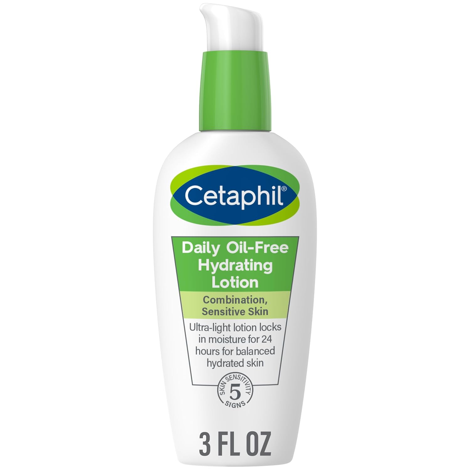 Cetaphil Daily Hydrating Lotion for Face, With Hyaluronic Acid, 3 fl oz, Lasting 24 Hr Hydration, for Combination Skin, No Added Fragrance, Non-Comedogenic-0