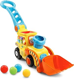 VTech Pop-a-Balls Push & Pop Bulldozer,Yellow