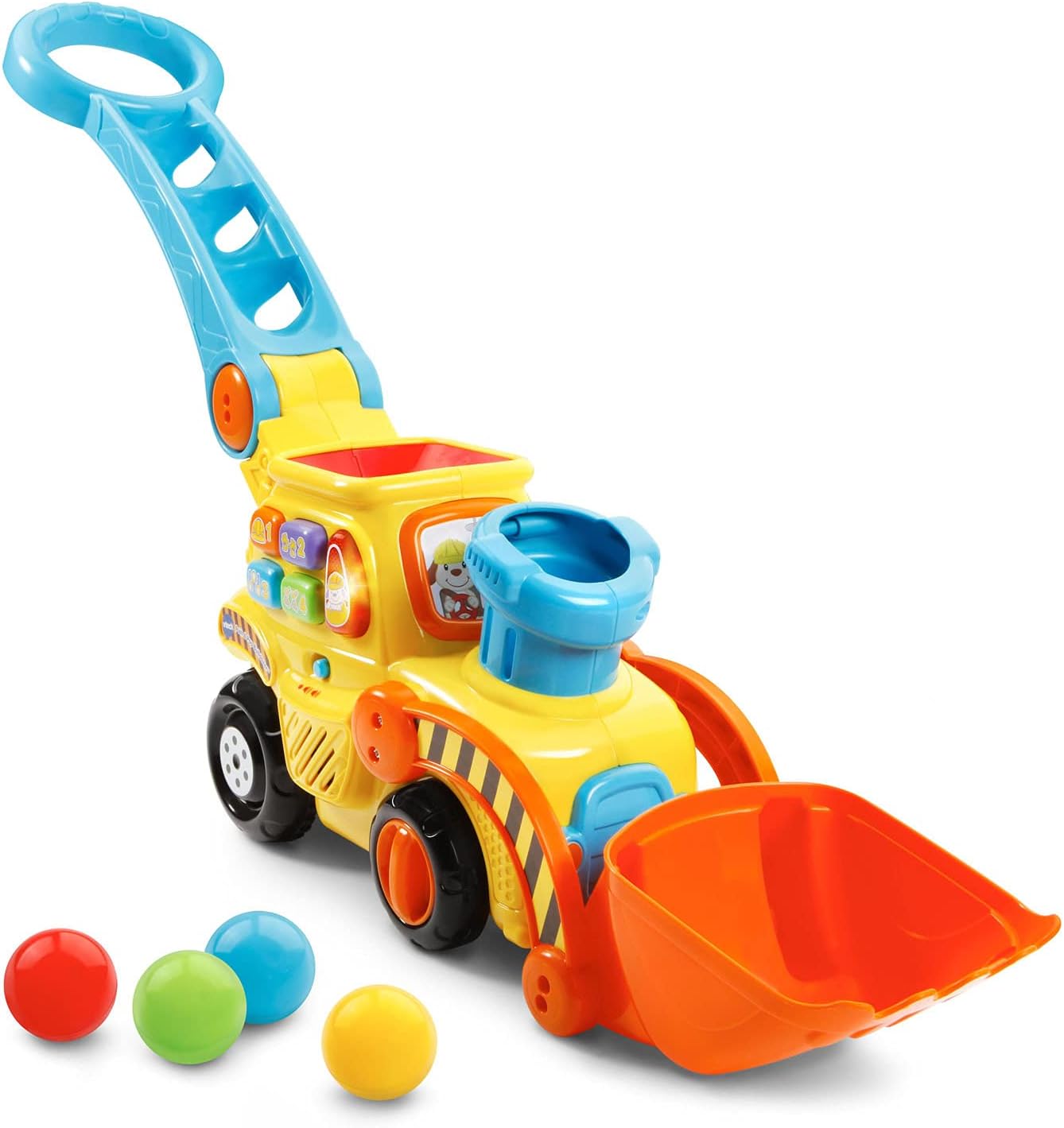 VTech Pop-a-Balls Push & Pop Bulldozer,Yellow-0