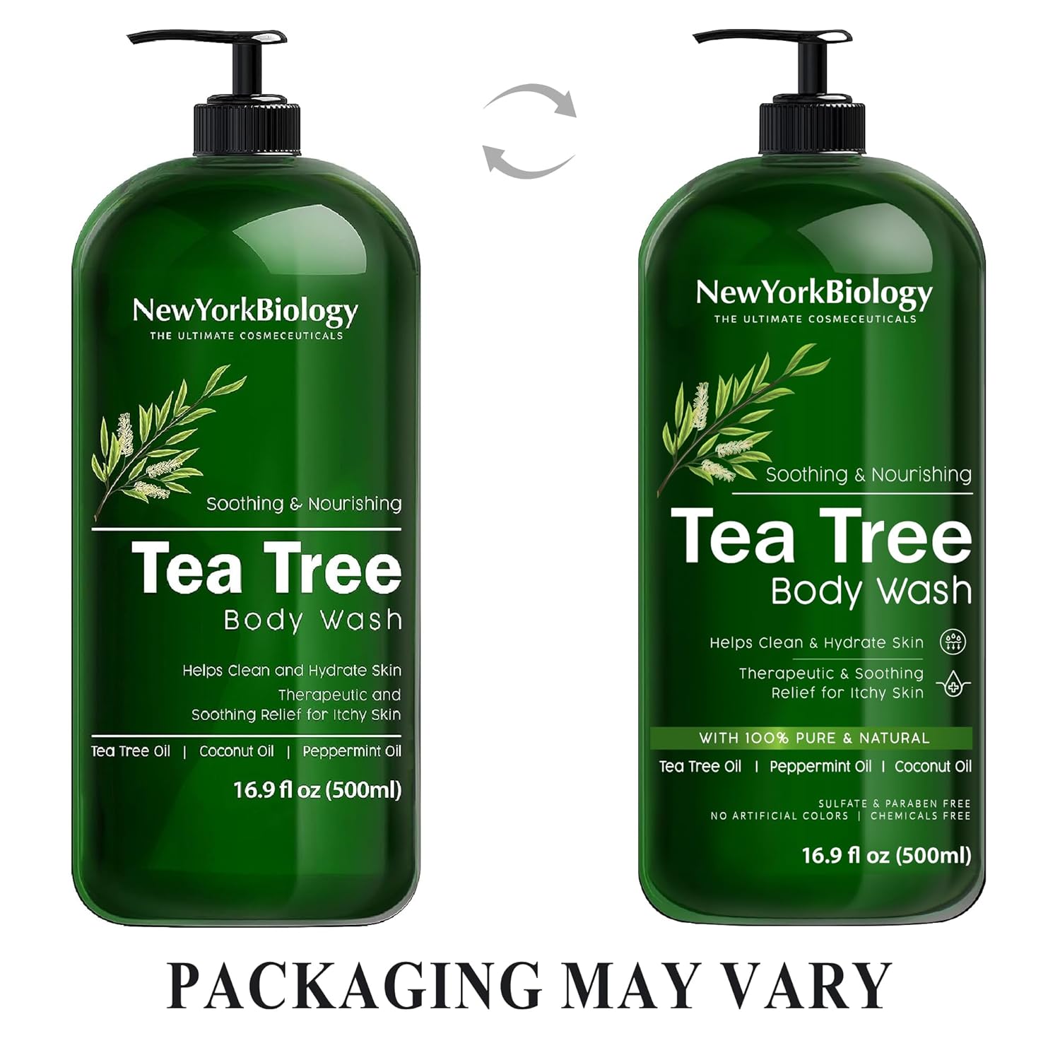 New York Biology Tea Tree Body Wash for Men and Women - Moisturizing Body Wash Helps Soothe Itchy Skin, Jock Itch, Athletes Foot, Nail Fungus, Eczema, Body Odor and Ringworm - 16.9 Fl Oz-2