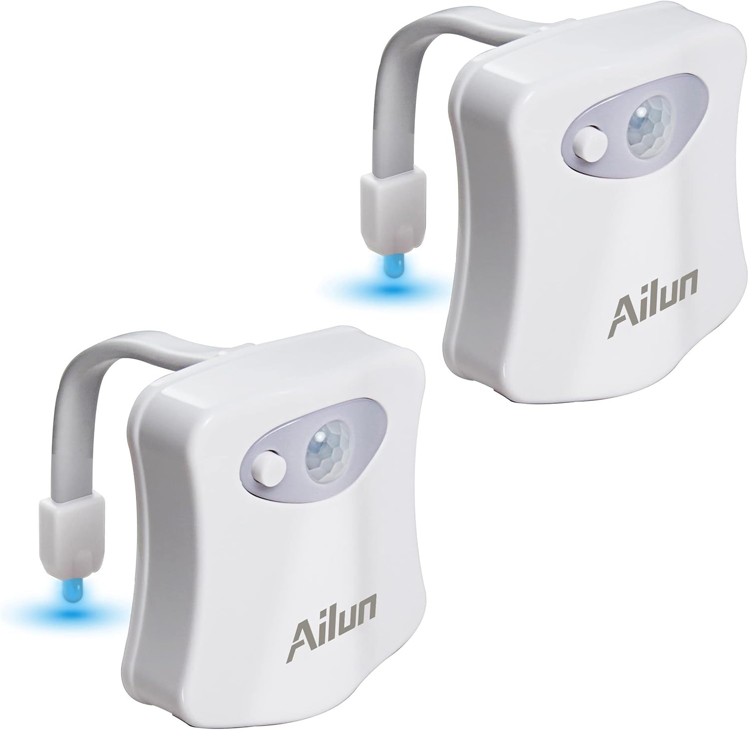 Toilet Night Light 2Pack by Ailun Motion Sensor Activated LED Light 8 Colors Changing Toilet Bowl Illuminate Nightlight for Bathroom Battery Not Included Perfect with Water Faucet Light-1