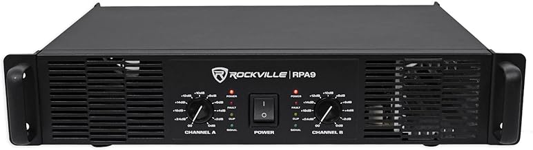 Rockville RPA9 3000W Peak / 800W RMS 2-Channel Power Amplifier, Rack Mountable - Perfect for Live Sound, Pro Audio, DJs