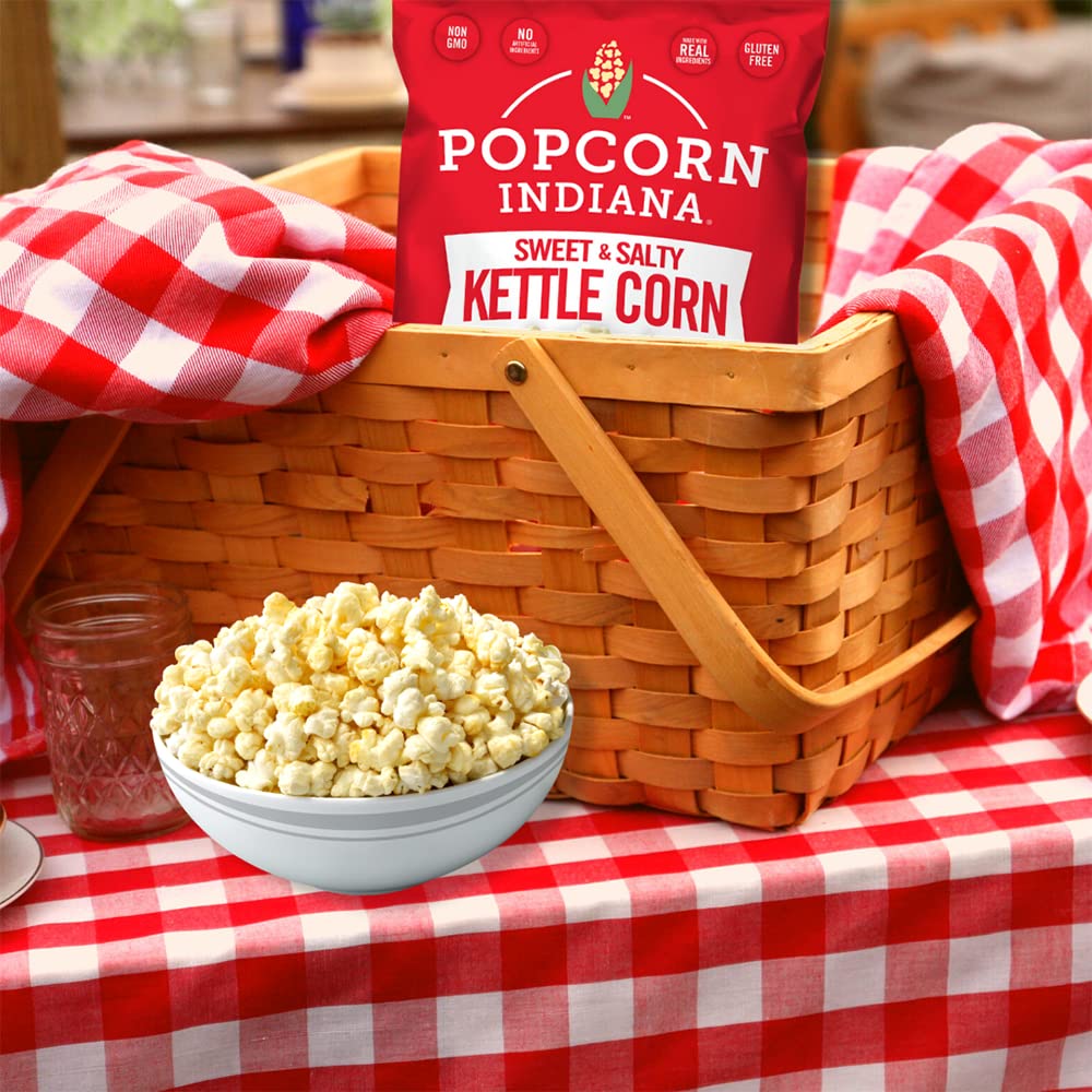 Popcorn Indiana Kettle Corn, King Size Bags Caddy (6 Count - 2.1 Oz Each)-2