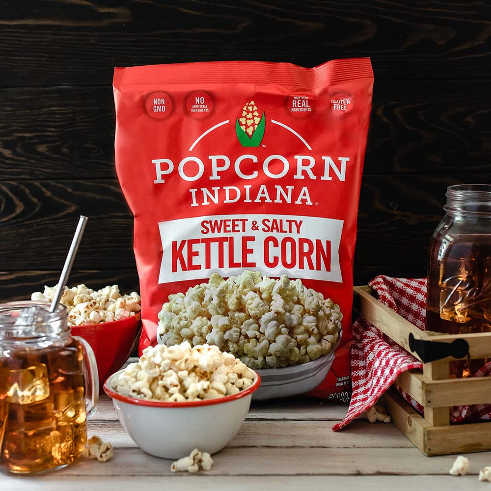 Popcorn Indiana Kettle Corn, King Size Bags Caddy (6 Count - 2.1 Oz Each)-5