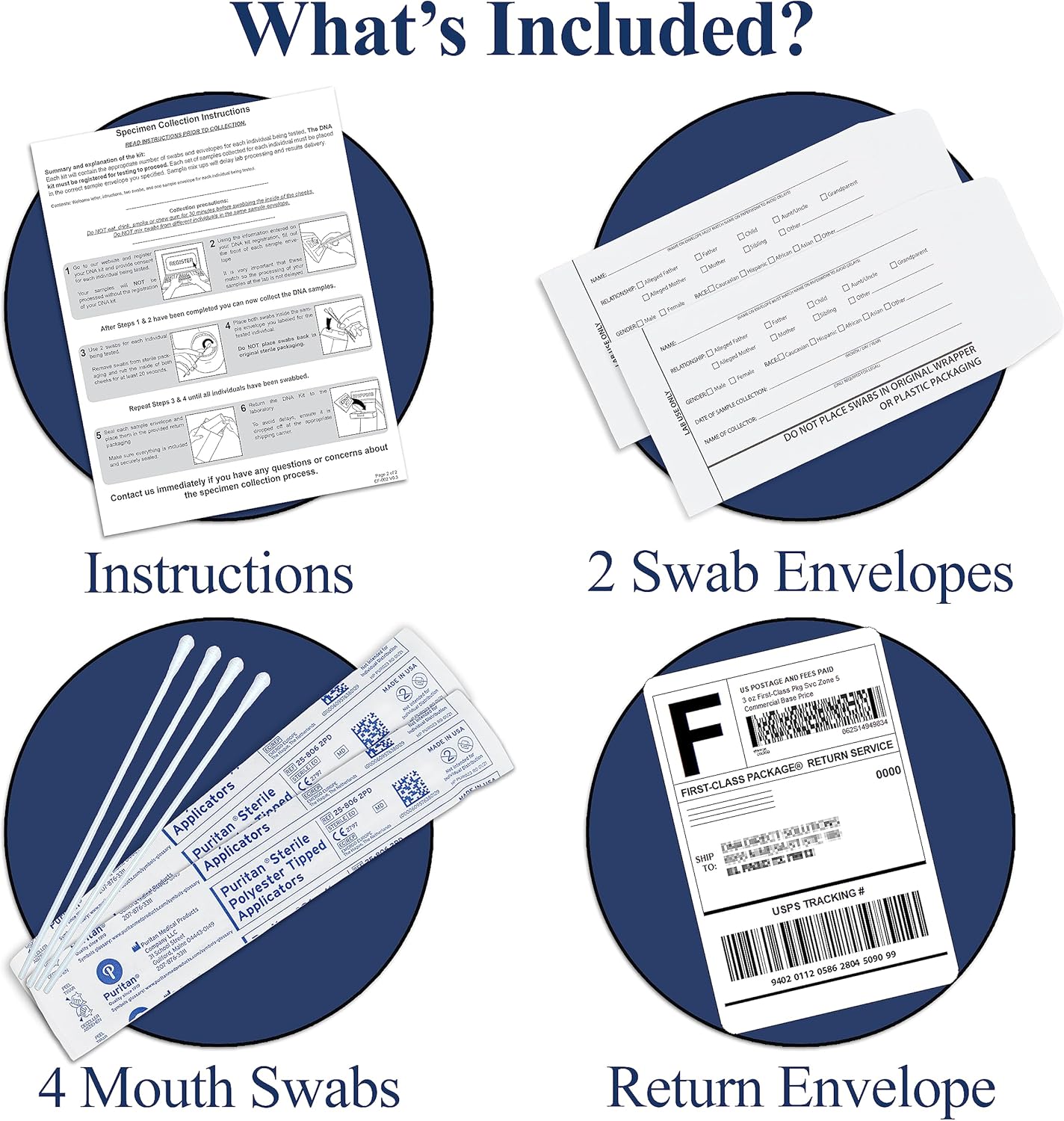 DNA Direct Paternity Test Kit - All Lab Fees & Shipping to Lab Included - at Home Collection Kit for Father and Child - Results in 1-2 Business Days-1