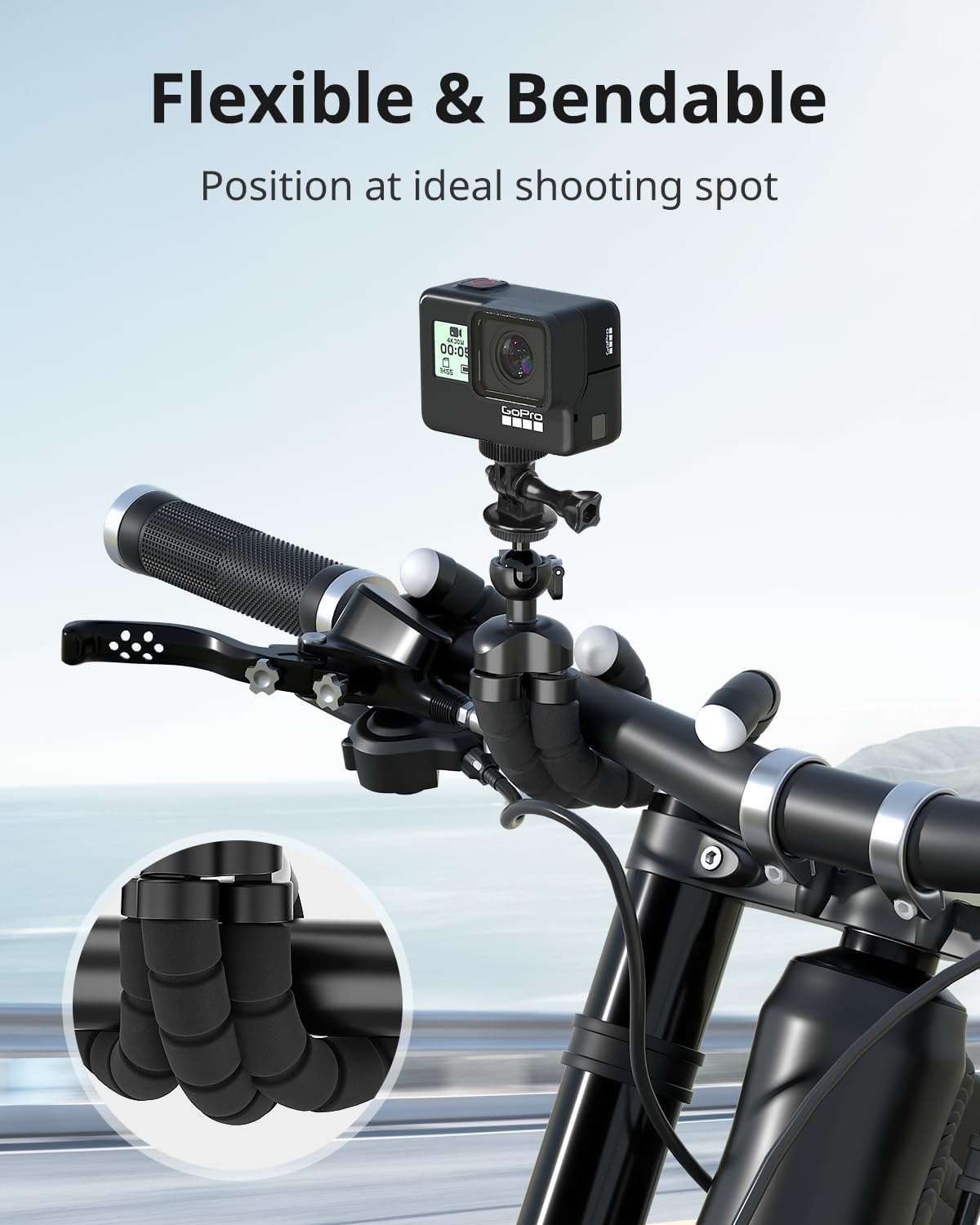 UBeesize Flexible Mini Phone Tripod, Portable and Adjustable Camera Stand Holder with Wireless Remote and Universal Clip, Compatible with Cellphones, Sports Cameras-2