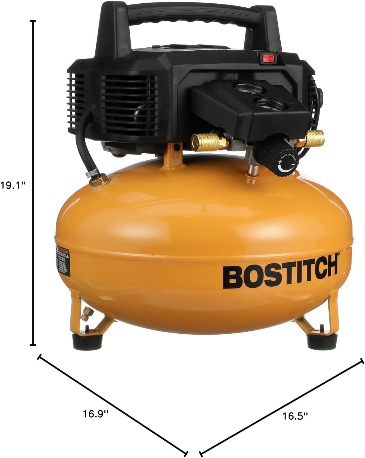 BOSTITCH Air Compressor Kit, Oil-Free, 6 Gallon, 150 PSI (BTFP02012-WPK)-8